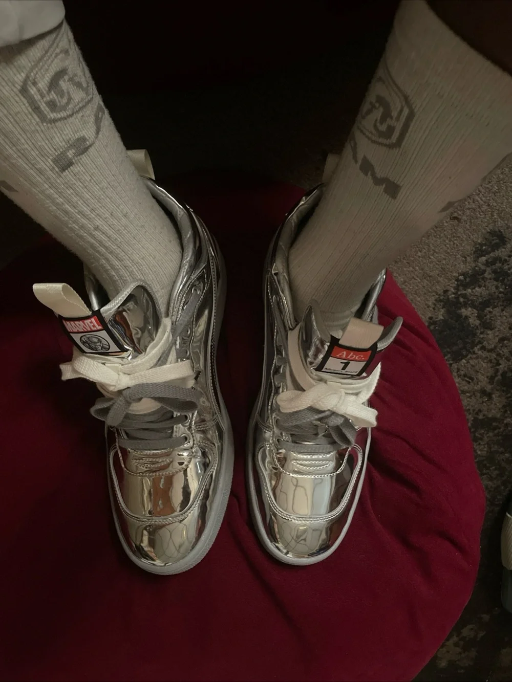 Puma Men's Silver/Gray Fantastic Four Silver Surfer Sneakers